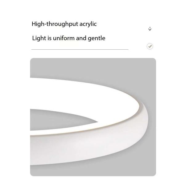 Iluminación LED moderna redonda acrílica blanca negra para ingeniería hotelera luces de techo colgantes brillantes