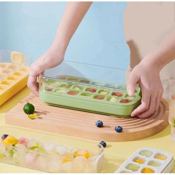 Ice Cube Making 7-Hole 14-Hole and 21-Hole Pressing Ice Box Silicone Ice Making Model