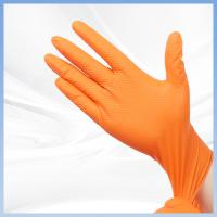 Des gants nitrile jetables sans poudre en orange épaissis pour le travail de protection quotidienne