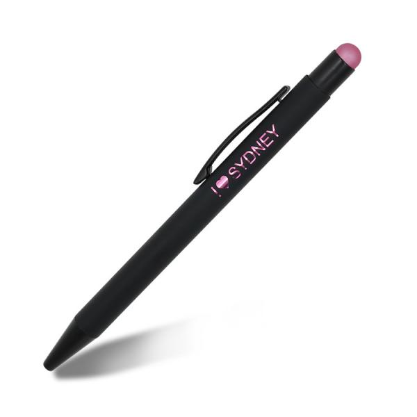 Wholesale Custom Logo Metal Touch Screen Ball Pen Soft Rubber Colorful Stylus Pen