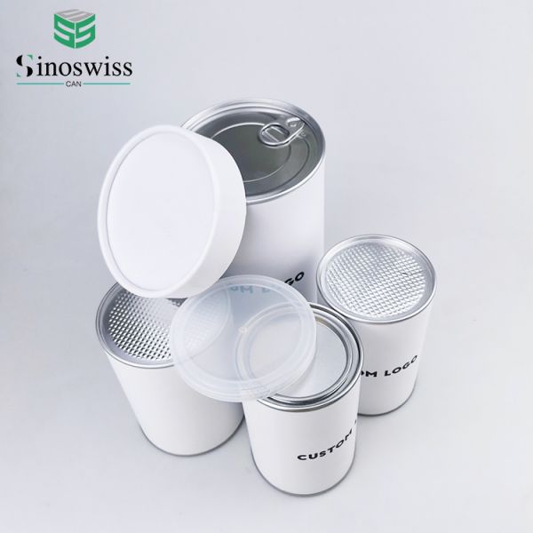 OEM ODM Airtight Seal Food Paper Cans Packaging Cylinder Box For Snack Nut Storage