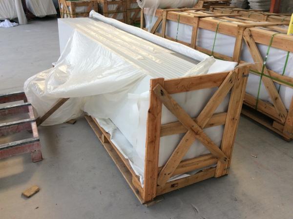 Bacteria Resistant Artificial Granite Countertops , White Engineered Stone Countertop