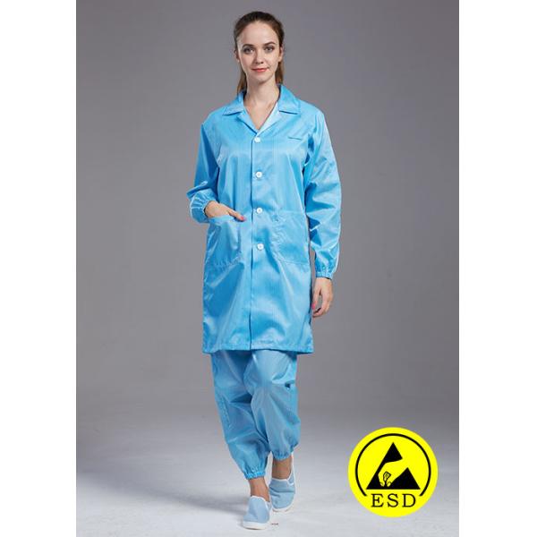 Anti Static ESD reusable Labcoat muticolor with conductive fiber suitable for Cleanroom
