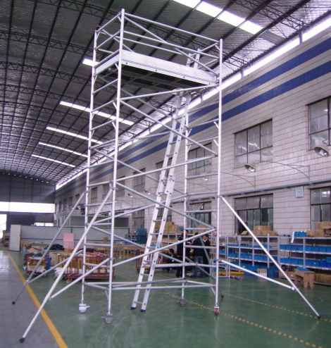 Protable Folding Mobile Painting Plastering Scaffold Tower Aluminum Platform