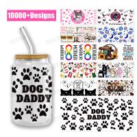 16 oz Coupe en verre DTF Coupe enveloppe transfert autocollant UV DTF Coupe enveloppe transfert en gros UVDTF Tumbler enveloppe