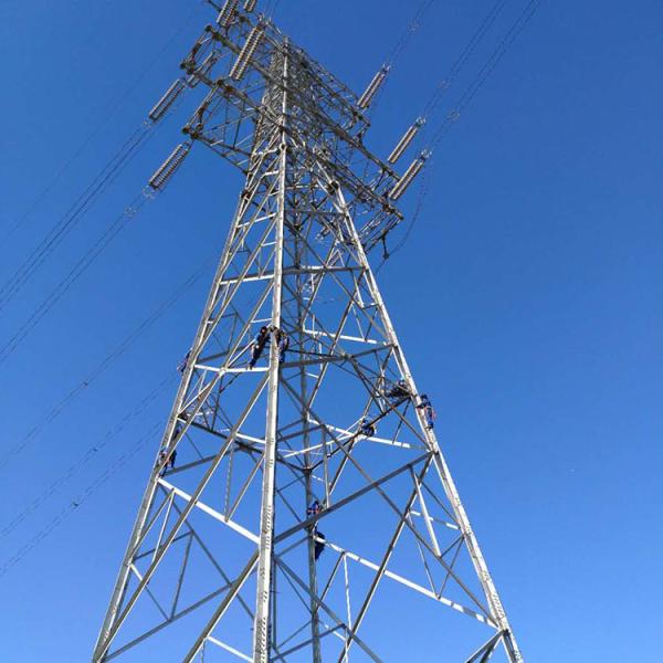 Hot Dip Galvanized 66KV Angular Steel Lattice Electric Transmission Tower