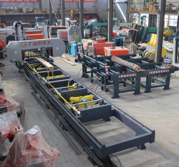 MJH1200E Automatic Horizontal Portable Sawmill ,Hydraulics Log Cutting Band Saw