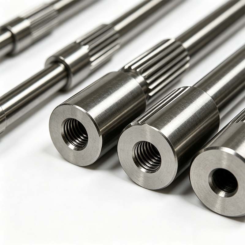 Precision CNC Machined Stainless Steel Long Shaft and Bent Link Rod with Customizable Dimensions for Mechanical Linkage