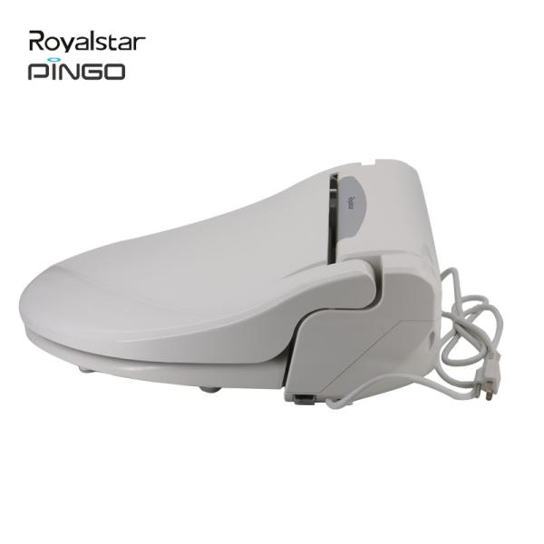 White Color Intelligent Toilet Seat Cover Dual Nozzle Electronic Commode Panel