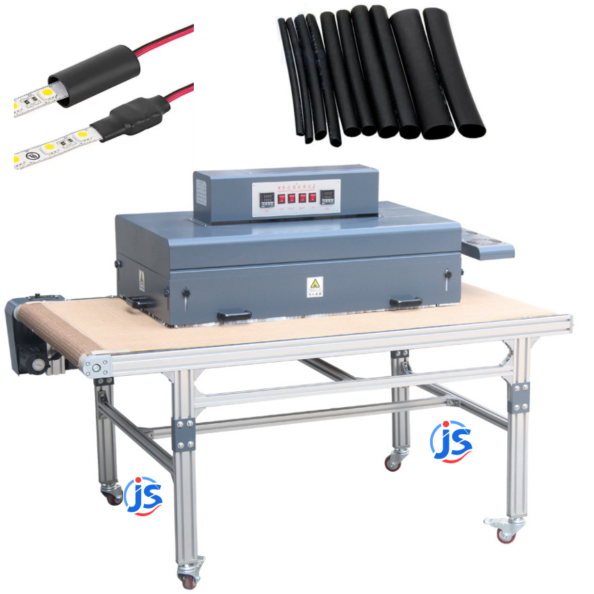Inline Heat Shrink Tunnels Efficient Shrink Tunnel Machines 10 kW With Dual Side Heating