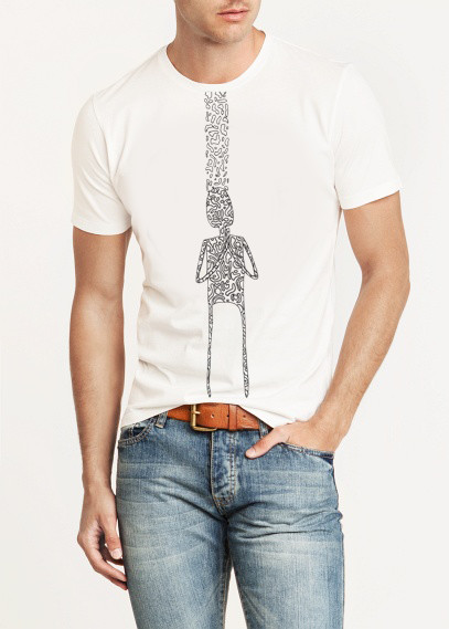 Mens organic GOTS certified cotton T shirt Printed