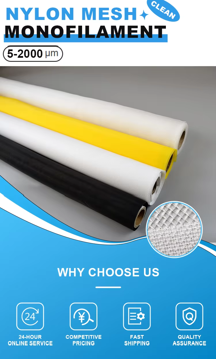 Polyester Screen Printing Mesh offering wide mesh range from 20 to 500 mesh enabling precise control over filtration and printing