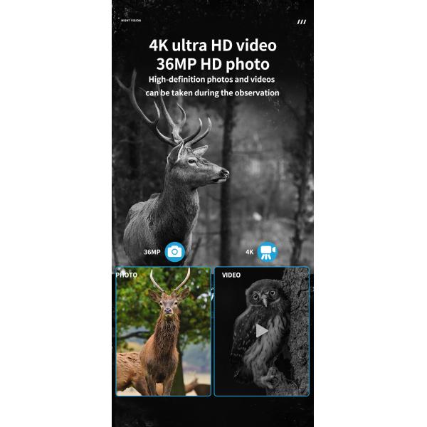 Бинокли ночного видения инфракрасного изумленных взглядов 4K ночного видения на охотиться 3,2