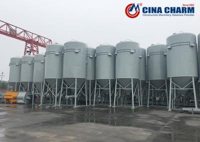 CE Concrete Storage Silo , Powder Storage Silo Full Automatic Dry Mortar Production Plant
