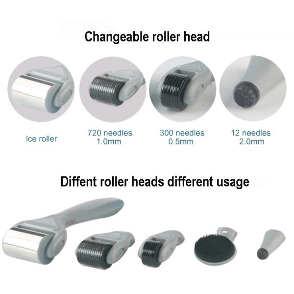 6 in 1 Derma Roller Kit with Ice Roller Skin Cooling Derma Care Facial Beauty NO Plugs Type