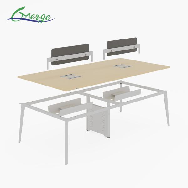 Adjustable Shelves and Glass Divider Functionality in Open Space Office Workstation