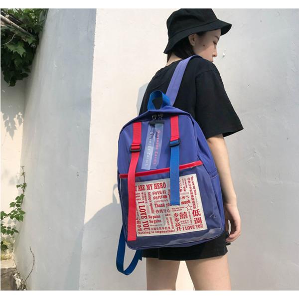 Nylon cloth shoulder bag 2018 new tide Korean fashion letter backpack UL ZZANG original old style travel bag