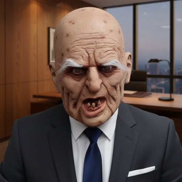 Hyper-Realistic Old Man Zombie Latex Mask - Premium Quality Latex Halloween Mask One Size Fits Most
