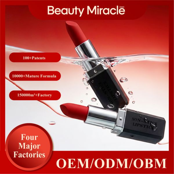 Own-brand Velvet Non-stick Black Matte Unisex Lipstick in a Gold Tube Customize Your logo with Vegan Nude Moisturizing Lipstick
