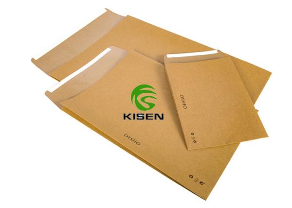 Self Adhesive Kraft Heat Seal Bags , Brown Sealed Paper Bags With Logo