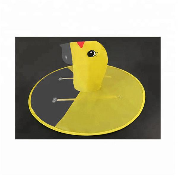 Outdoor Childrens Waterproof Raincoats Poncho Little Yellow Duck UFO Style
