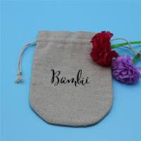 Sacs adaptés aux besoins du client de jute de Noël, poche durable de cordon de jute d'impression de logo