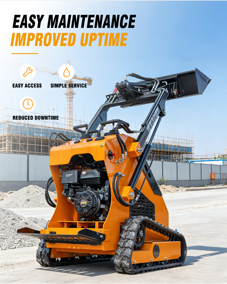HT320T Compact Track Skid-Steer Loader with Zero-Turn Steering  for Tight Spaces
