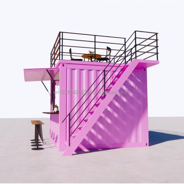 Galvanized Steel Square Tubes Used for Shop 10ft Pop up Mobile Prefabricated Container Restaurant Street Food Kiosk