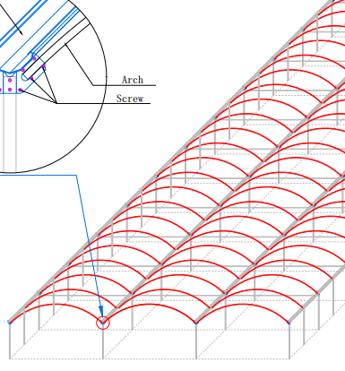 Ветр-устойчивый высококачественный обруч пластмассы роста урожая парник пяди 8 Mil Multi