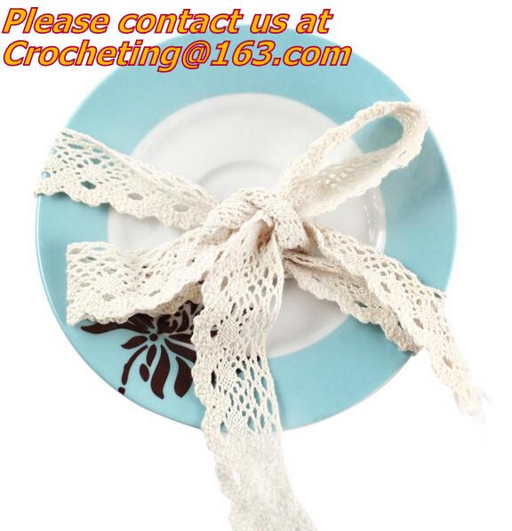 Stylish natural color cotton lace,flower bilateral trimming lace,crocheted lace scrapbooki