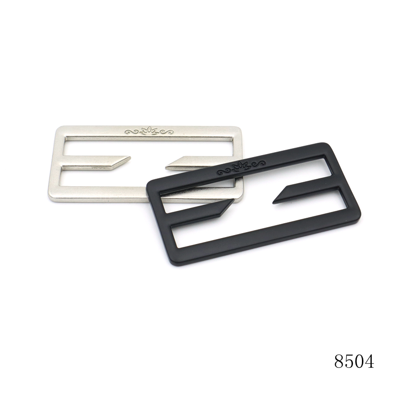 50mm Matte Black Tri Glide Buckle Center Bar Break Custom Engrave Logo