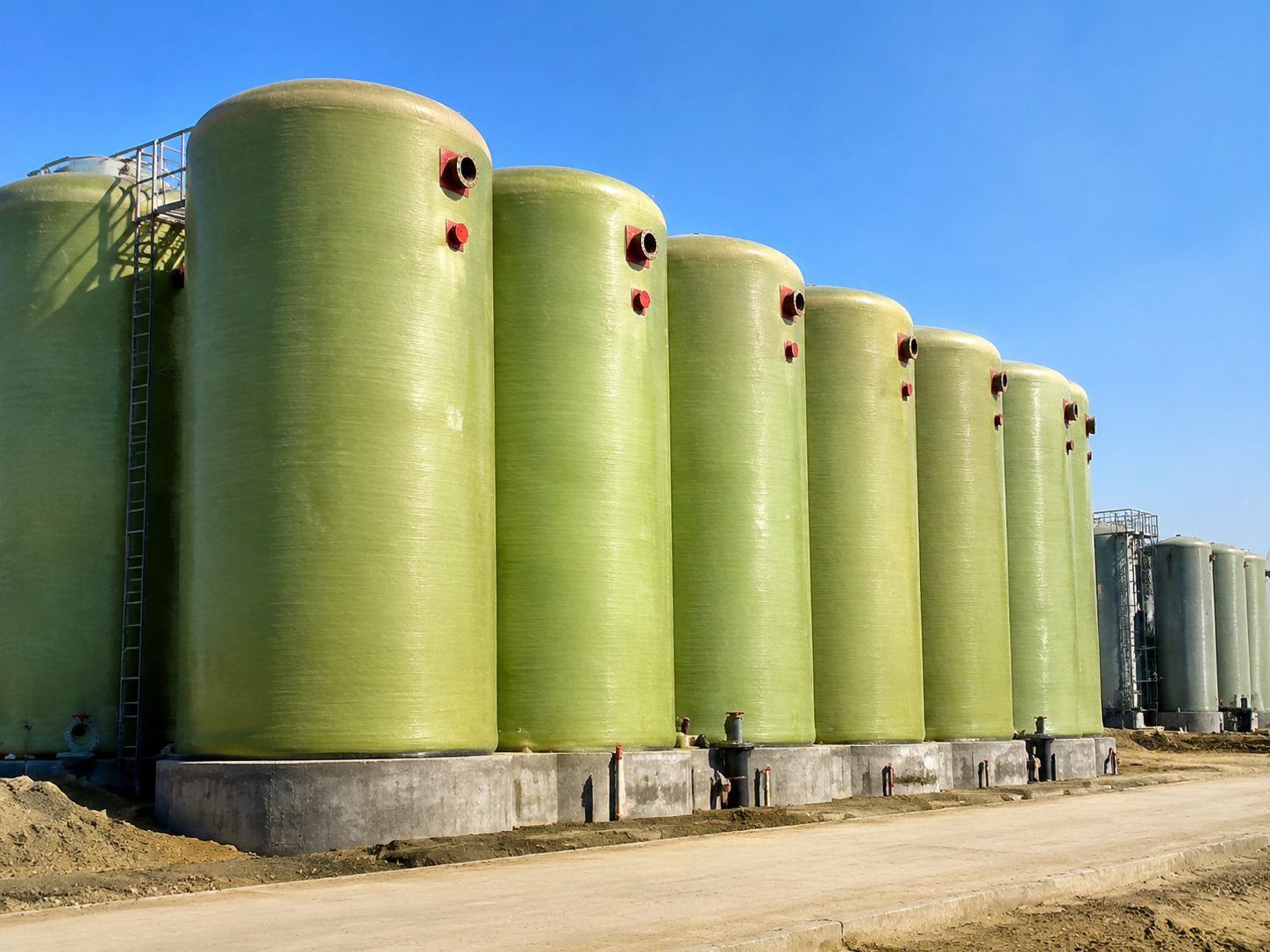 Lightweight Vertical Frp Acid Storage Tanks Corrosion Resistant