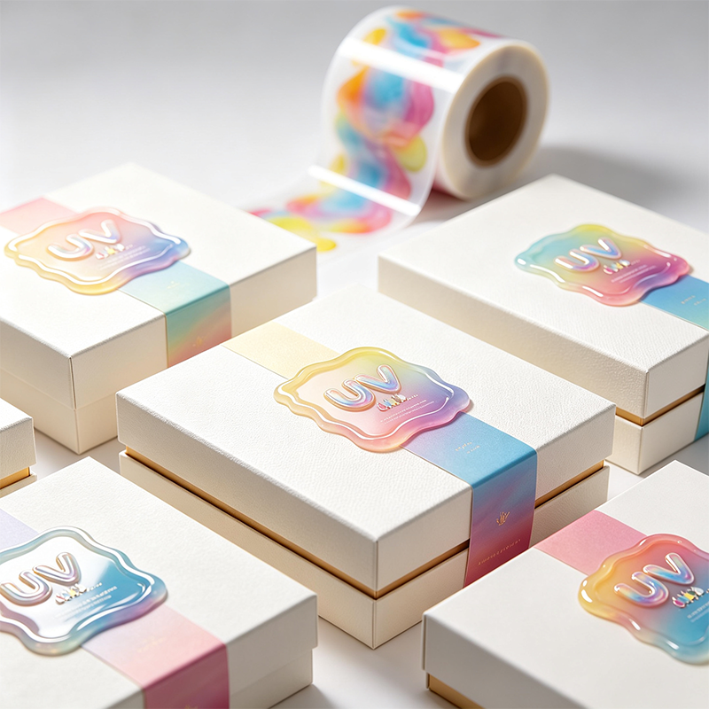 FCOLOR UV DTF Printing Film 3D UV Epoxy Film for Garments 3D Digital Jelly Glue Sticker Labels UV Ink