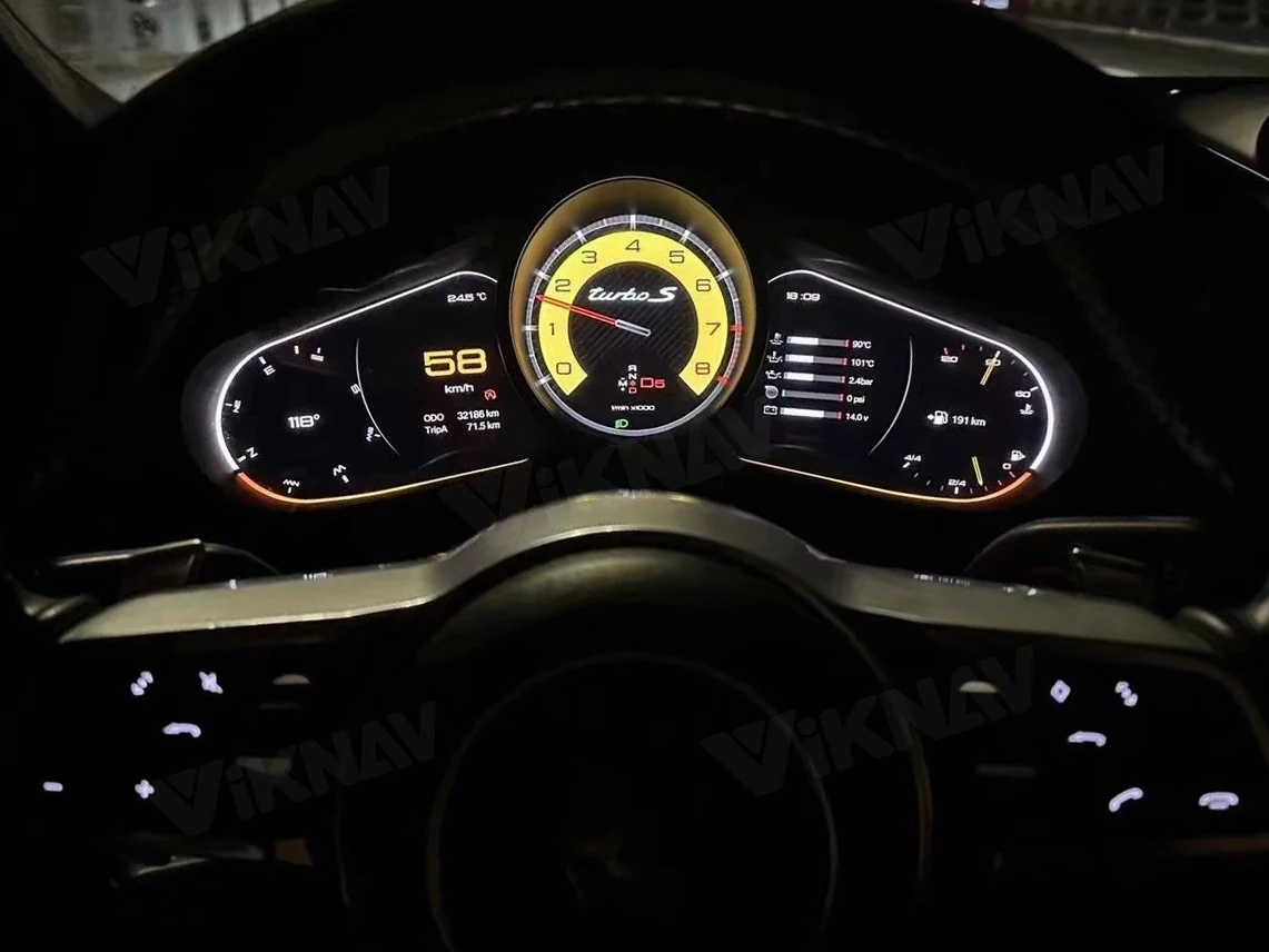 Викнав Цифровой кластер Виртуальный Кокпит Для Porsche Cayenne 2011-2017 Автомобильный мультимедийный проигрыватель Дашборд Одометра