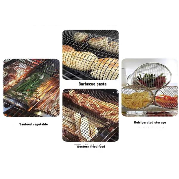 На открытом воздухе корзина 20x9x9cm приготовления на гриле нержавеющей стали овоща 304