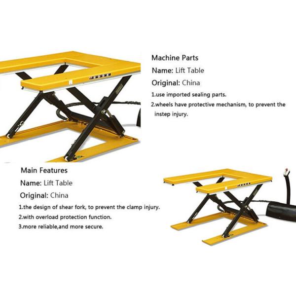 Plataforma de elevación fija de tipo U Plataforma de elevación electrohidráulica de corte único