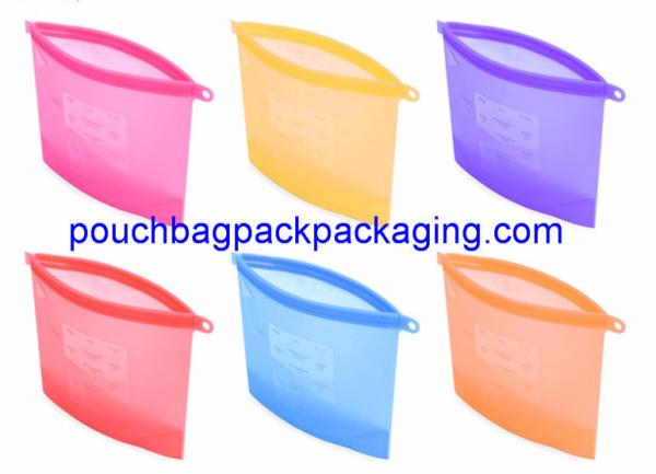 Silicon pack bag, reusable Zip Seal, Fresh Vegetable Packaging Silicone Bag for Food Storage