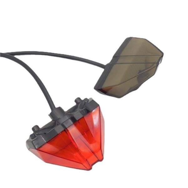 ABS PC Material LED Beads Triangular Braking Driving Tail Light for Motorcycles Design