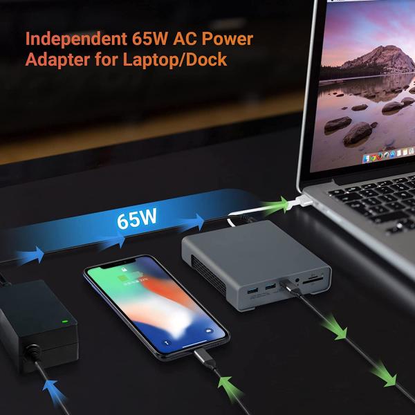 Докинг USB Hub Adapter USB Type-C 4K 60hz Монитор HDMI Ethernet RJ45 Докинг-станция