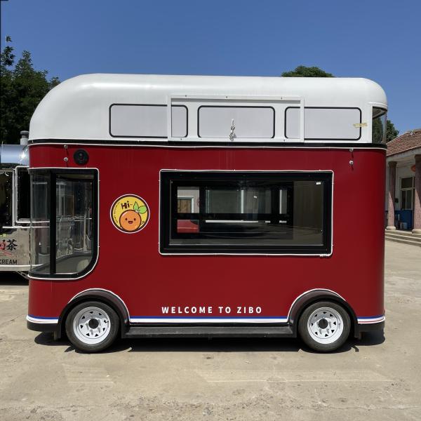 Fruit Salad Beverage Coffee Milk Tea Beer Ice Cream Mobile Beer Tow Bus Truck Trailer Cart
