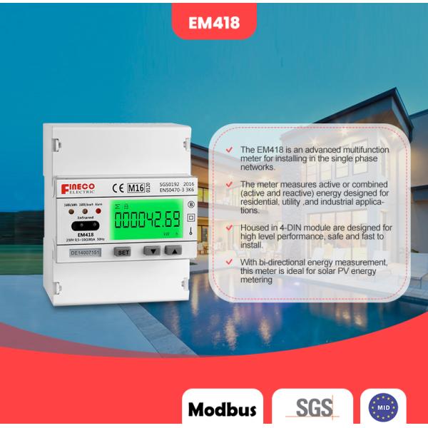 OEM 230V 10 10 A MID Certificate Electronic Digital Single Phase Muli-Rates Kwh Meter