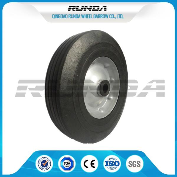 Tubeless 6inch Wheelbarrow Solid Tire  Offset Hub Easy Replacement For Lawn Mower