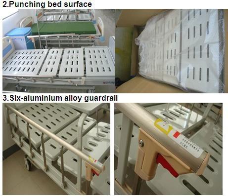 ABS Headboard Steel Medical Hospital Adjustable Beds , Manual Crank Bed (ALS-M503)
