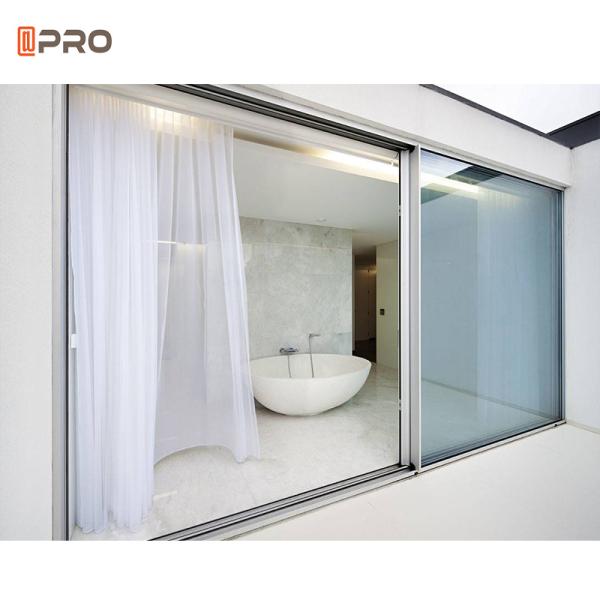 Noiseless Interior Patio Aluminium Glass Sliding Doors Double toughened