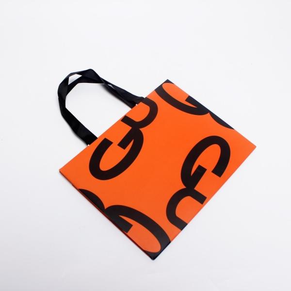 Gift Foil Lined Paper Bags Eco-Friendly Blue Purple Gradient Cardboard Paper Bag Shopping Bag