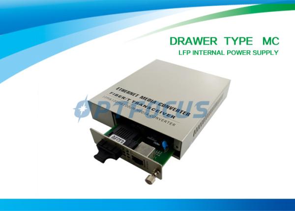 fente LFP de GE du convertisseur un SFP de supports optiques de fibre insérée par carte de 10/100M facultative