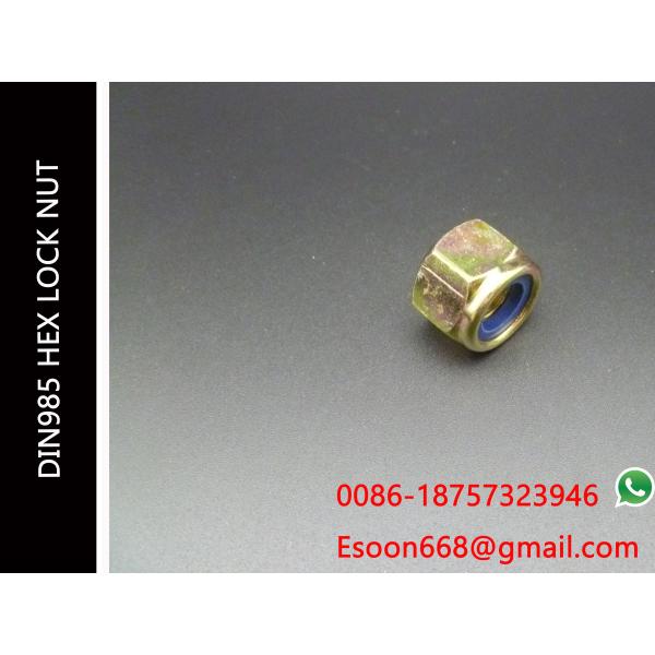 M42-3.0/M42-4.5 DIN 985 Class 8 Zinc Finish Steel Nylon Insert Lock Nut