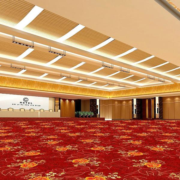 11mm Pile Height Axminster Floral Design Commercial Printed Carpet for Toilet