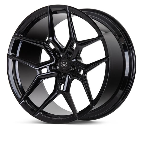 24 Inch 1 Piece Forged Wheels Gloss Black EVO4 Monoblock For S6 Car Rims