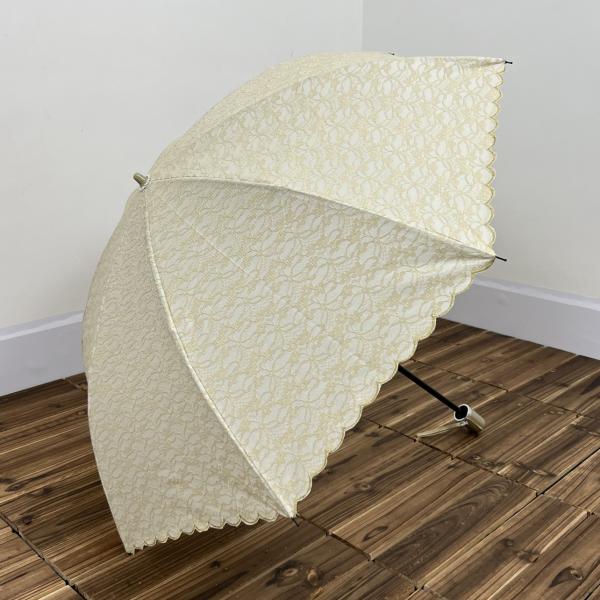 Travel Occasion Simple Pink Two-Fold Embroidery Umbrella Lightweight and Practical